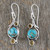 .925 Silver Earrings with Citrine and Composite Turquoise 'Golden Sky' .925 Silver Earrings with Citrine and Composite Turquoise 'Golden Sky'
