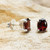Garnet Stud Earrings Sterling Silver Thai Jewelry 'Sparkling' Garnet Stud Earrings Sterling Silver Thai Jewelry 'Sparkling'