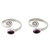 Amethyst and Sterling Silver Toe Rings from India (Pair) 'Curls' Amethyst and Sterling Silver Toe Rings from India (Pair) 'Curls'