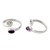 Amethyst and Sterling Silver Toe Rings from India (Pair) 'Curls' Amethyst and Sterling Silver Toe Rings from India (Pair) 'Curls'