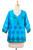 Cotton Silk Chanderi Tunic in Turquoise with Block Prints 'Turquoise Temptress' Cotton Silk Chanderi Tunic in Turquoise with Block Prints 'Turquoise Temptress'