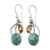 Composite Turquoise and Citrine Silver Dangle Earrings 'Modern Mystique' Composite Turquoise and Citrine Silver Dangle Earrings 'Modern Mystique'