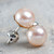 Pink Cultured Pearl Handcrafted Stud Earrings from Peru 'Pink Nascent Flower' Pink Cultured Pearl Handcrafted Stud Earrings from Peru 'Pink Nascent Flower'