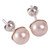 Pink Cultured Pearl Handcrafted Stud Earrings from Peru 'Pink Nascent Flower' Pink Cultured Pearl Handcrafted Stud Earrings from Peru 'Pink Nascent Flower'