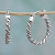 Hoop Earrings Handcrafted of Sterling Silver in Taxco 'Twist and Shine'