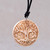 Leather Cord Necklace with Bone Tree of Life Pendant 'Sacred Tree'