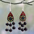 Fair Trade Ceramic Earrings on Sterling Silver Hooks 'Bollywood Dream'