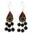 Fair Trade Ceramic Earrings on Sterling Silver Hooks 'Bollywood Dream'