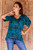 Hand Stamped Rayon Batik Floral Blouse from Bali 'Bali Kenanga' Hand Stamped Rayon Batik Floral Blouse from Bali 'Bali Kenanga'