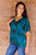 Hand Stamped Rayon Batik Floral Blouse from Bali 'Bali Kenanga' Hand Stamped Rayon Batik Floral Blouse from Bali 'Bali Kenanga'