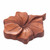 Balinese Hand Carved Hibiscus Flower Wood Relief Panel 'Single Hibiscus'