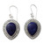 Artisan Crafted Lapis Lazuli Indian Dangle Earrings 'Royal Droplets' Artisan Crafted Lapis Lazuli Indian Dangle Earrings 'Royal Droplets'