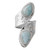 Wrap Style Ring in Sterling Silver with Larimar Gems 'Dreamy Duo' Wrap Style Ring in Sterling Silver with Larimar Gems 'Dreamy Duo'