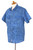 Men's Short Sleeve Blue Cotton Batik Shirt 'Blue Bali Expedition'