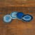 Natural Blue Agate Coasters (Set of 4) from Brazil 'Freckles' Natural Blue Agate Coasters (Set of 4) from Brazil 'Freckles'