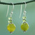 Agate Peridot and Sterling Silver Dangle Earrings from India 'Peaceful Green' Agate Peridot and Sterling Silver Dangle Earrings from India 'Peaceful Green'
