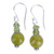 Agate Peridot and Sterling Silver Dangle Earrings from India 'Peaceful Green' Agate Peridot and Sterling Silver Dangle Earrings from India 'Peaceful Green'