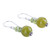 Agate Peridot and Sterling Silver Dangle Earrings from India 'Peaceful Green' Agate Peridot and Sterling Silver Dangle Earrings from India 'Peaceful Green'