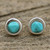 Sterling Silver and Turquoise Stud Earrings from Mexico 'Mayan Heritage'
