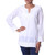 White Cotton India Tunic with Hand Embroidered Floral Theme 'Florid Fantasia'