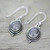 Sterling Silver Rainbow Moonstone Dangle Earrings India 'Moonlit Charm' Sterling Silver Rainbow Moonstone Dangle Earrings India 'Moonlit Charm'
