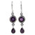 Faceted Amethyst and Sterling Silver Dangle Earrings 'Lilac Droplets' Faceted Amethyst and Sterling Silver Dangle Earrings 'Lilac Droplets'