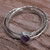 Amethyst and Sterling Silver Solitaire Ring from Indonesia 'Magical Essence in Purple'