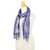 Batik Tie-Dyed Cotton Scarf in Blue-Violet from Thailand 'Speckled Field in Iris' Batik Tie-Dyed Cotton Scarf in Blue-Violet from Thailand 'Speckled Field in Iris'