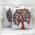 Embroidered Cotton Cushion Covers Pumpkin Tree (Pair) India 'Summer Quiet' Embroidered Cotton Cushion Covers Pumpkin Tree (Pair) India 'Summer Quiet'