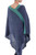 Peruvian Knit Bohemian Drape Poncho in Blue and Green 'Blue and Green Twilight' Peruvian Knit Bohemian Drape Poncho in Blue and Green 'Blue and Green Twilight'
