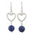 Handcrafted Lapis Lazuli and Sterling Silver Dangle Earrings 'Majestic Globes'