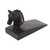Hand Carved Suar Wood Horse Door Stopper in Black from Bali 'Handy Horse in Black' Hand Carved Suar Wood Horse Door Stopper in Black from Bali 'Handy Horse in Black'