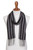 Alpaca Blend Men's Scarf in Pearl Grey and Black from Peru 'Dark Style' Alpaca Blend Men's Scarf in Pearl Grey and Black from Peru 'Dark Style'
