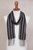 Alpaca Blend Men's Scarf in Pearl Grey and Black from Peru 'Dark Style' Alpaca Blend Men's Scarf in Pearl Grey and Black from Peru 'Dark Style'