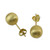 18k Gold Plated Sterling Silver Stud Earrings from Thailand 'Gold Satin Orbs'