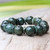 Green Jade Beaded Stretch Bracelet from Thailand 'Simply Green' Green Jade Beaded Stretch Bracelet from Thailand 'Simply Green'