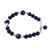 Thai Lapis Lazuli and Sterling Silver Beaded Bracelet 'Floral Deep' Thai Lapis Lazuli and Sterling Silver Beaded Bracelet 'Floral Deep'