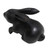 Handcrafted Suar Wood Rabbit Sculpture in Black from Bali 'Curious Rabbit in Black'