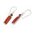 Carnelian and Sterling Silver Dangle Earrings from India 'Orange Allure' Carnelian and Sterling Silver Dangle Earrings from India 'Orange Allure'