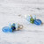 Blue Quartz Multi-Gemstone Dangle Earrings from Thailand 'Soda Bubbles' Blue Quartz Multi-Gemstone Dangle Earrings from Thailand 'Soda Bubbles'