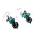 Onyx Multi-Gemstone Dangle Earrings from Thailand 'Tidal Wave in Blue' Onyx Multi-Gemstone Dangle Earrings from Thailand 'Tidal Wave in Blue'