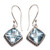 Blue Topaz and Silver Bubble Motif Dangle Earrings from Bali 'Eyes of Pura' Blue Topaz and Silver Bubble Motif Dangle Earrings from Bali 'Eyes of Pura'