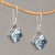 Blue Topaz and Silver Bubble Motif Dangle Earrings from Bali 'Eyes of Pura' Blue Topaz and Silver Bubble Motif Dangle Earrings from Bali 'Eyes of Pura'