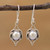 Indian Cultured Pearl and Sterling Silver Dangle Earrings 'Intricate Twirl'