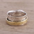 Sterling Silver and Brass Meditation Ring from India 'Contrasting Beauty' Sterling Silver and Brass Meditation Ring from India 'Contrasting Beauty'