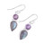 Labradorite and Amethyst Dangle Earrings from India 'Dazzling Alliance'