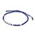 Ultramarine Cord Bracelet with 950 Silver Beads 'Hill Tribe Ultramarine' Ultramarine Cord Bracelet with 950 Silver Beads 'Hill Tribe Ultramarine'
