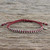 Hand Crafted Cord Bracelet in Red with 950 Silver 'Bohemian Life in Crimson' Hand Crafted Cord Bracelet in Red with 950 Silver 'Bohemian Life in Crimson'