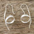 Thai Sterling Silver Drop Earrings with Spiral Motif 'Ribbon Curls' Thai Sterling Silver Drop Earrings with Spiral Motif 'Ribbon Curls'