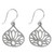 Lotus-Shaped Sterling Silver Dangle Earrings from Thailand 'Shimmering Lotus'